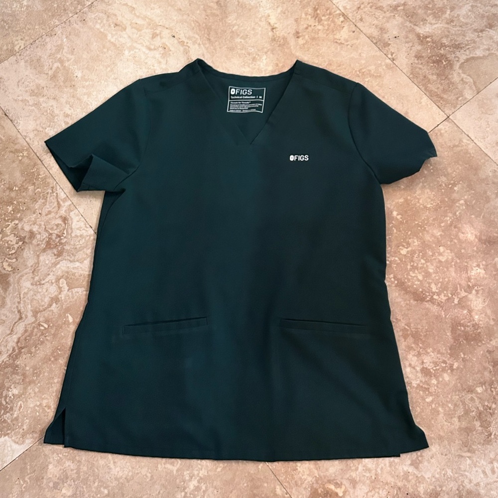 Green Figs Scrubs Top